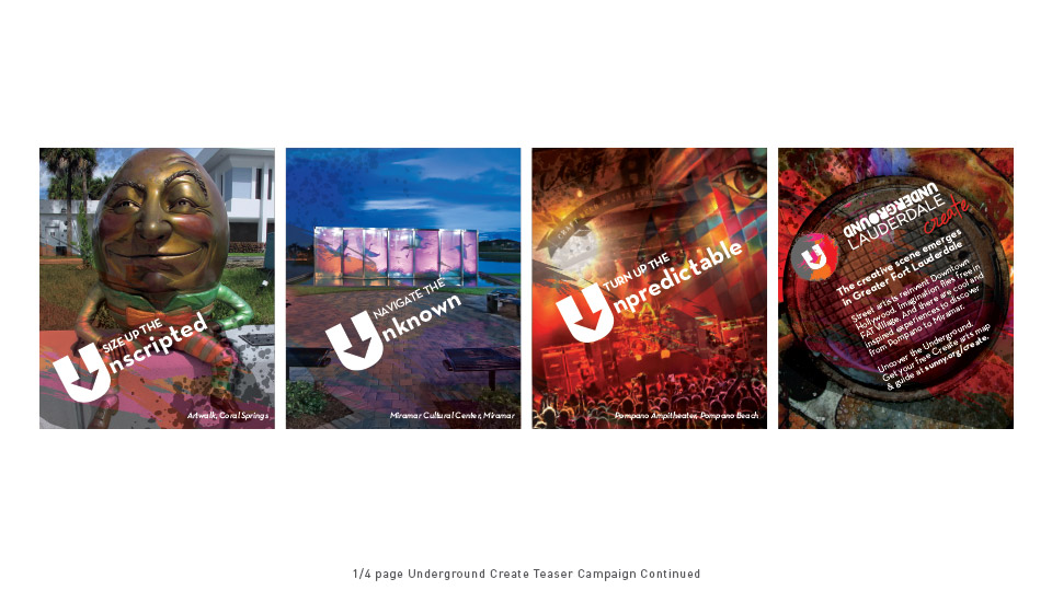 1/4 page Underground Create Teaser Campaign