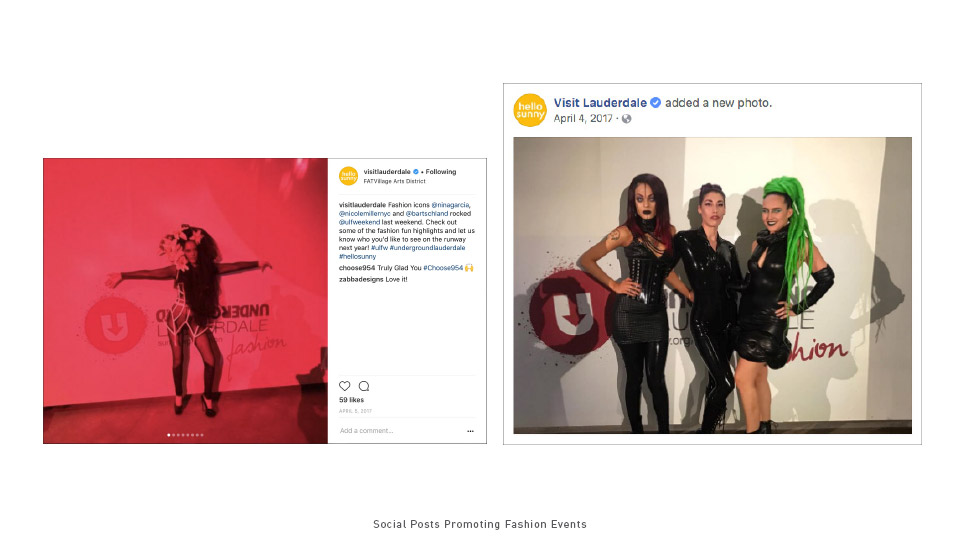Social Posts Promoting Fashion Events