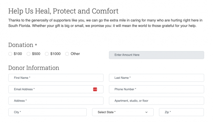 Donation Form