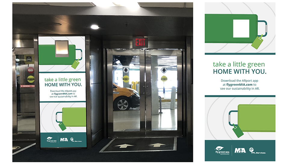 flyGreenMIA exit door signage