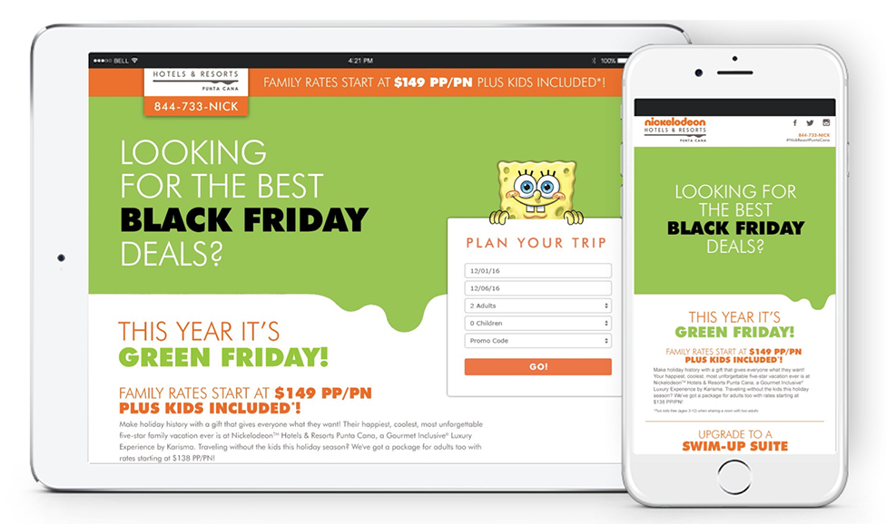 Nick Punta Cana Black Friday Banner Ads