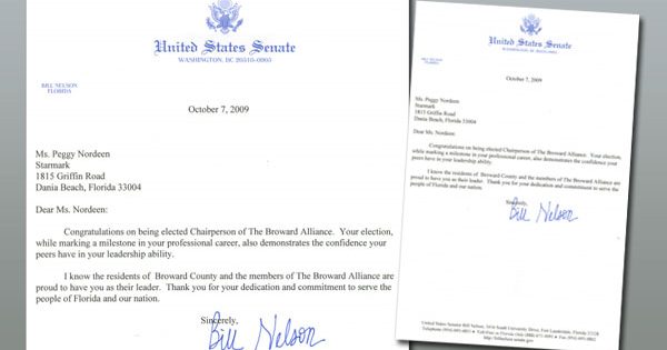 bill nelson letter